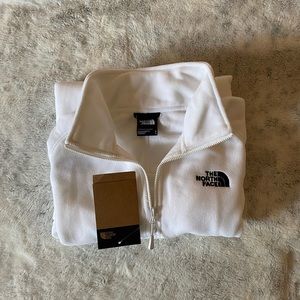 North Face Glacier fleece dress in white